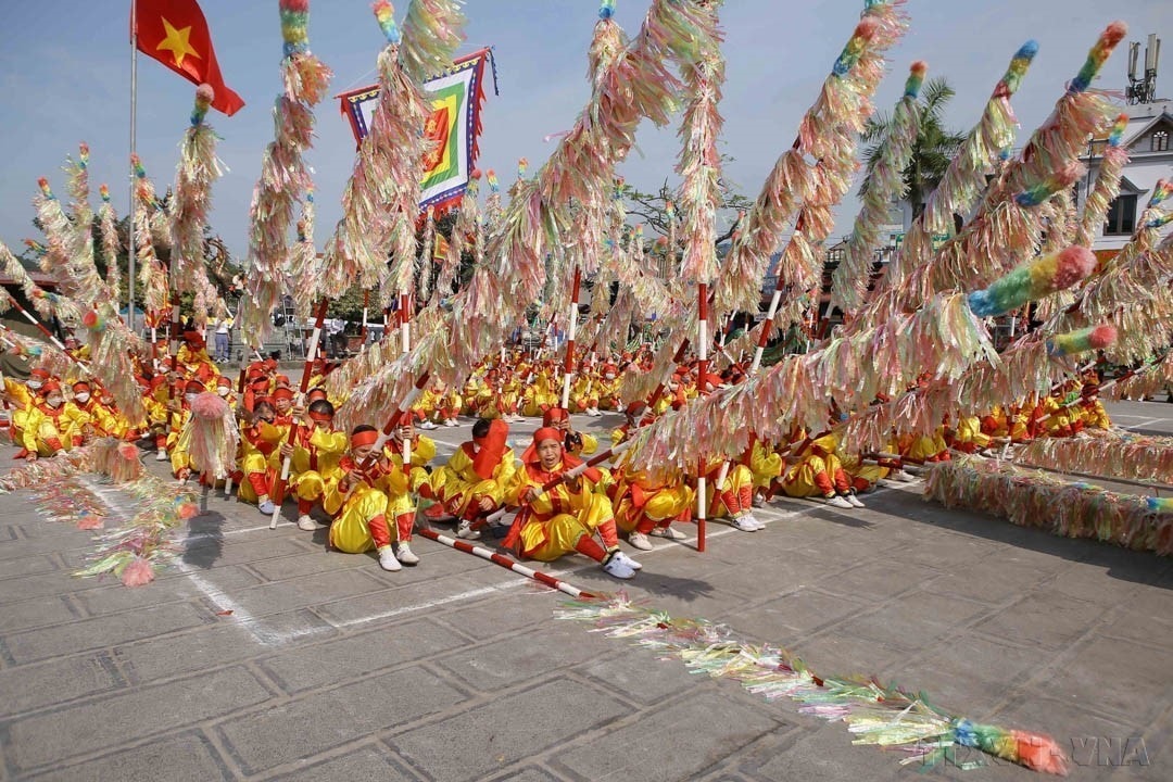 Lễ hội Phủ Dầy được đưa vào danh mục Di sản văn hóa phi vật thể quốc gia năm 2013. Ảnh: TTXVN