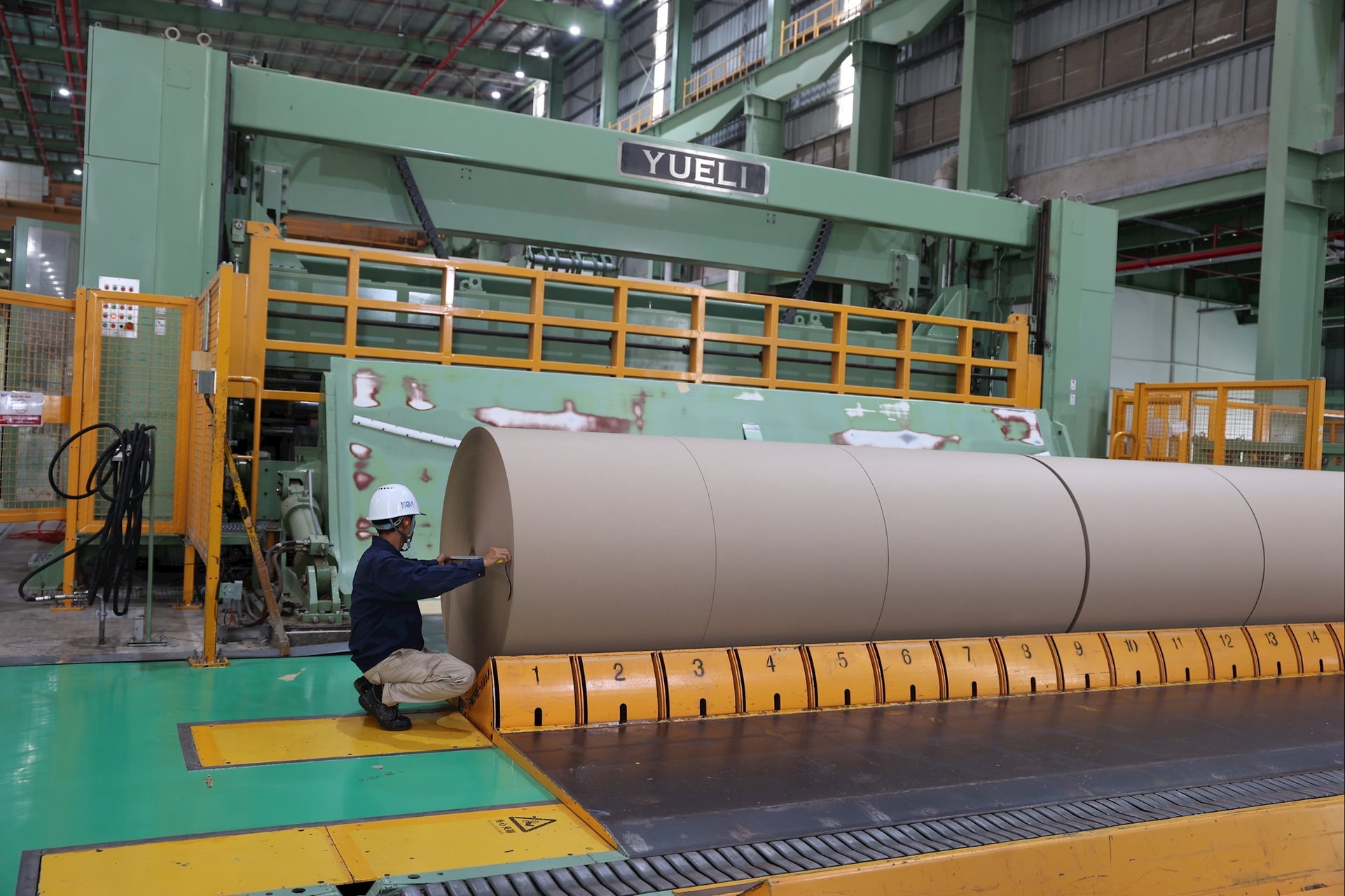 Sản phẩm của Công ty TNHH Kraft of Asia Paperboard & Packaging (KOA), khu công nghiệp Phú Mỹ 3, thành phố Phú Mỹ. Ảnh: Hoàng Nhị - TTXVN