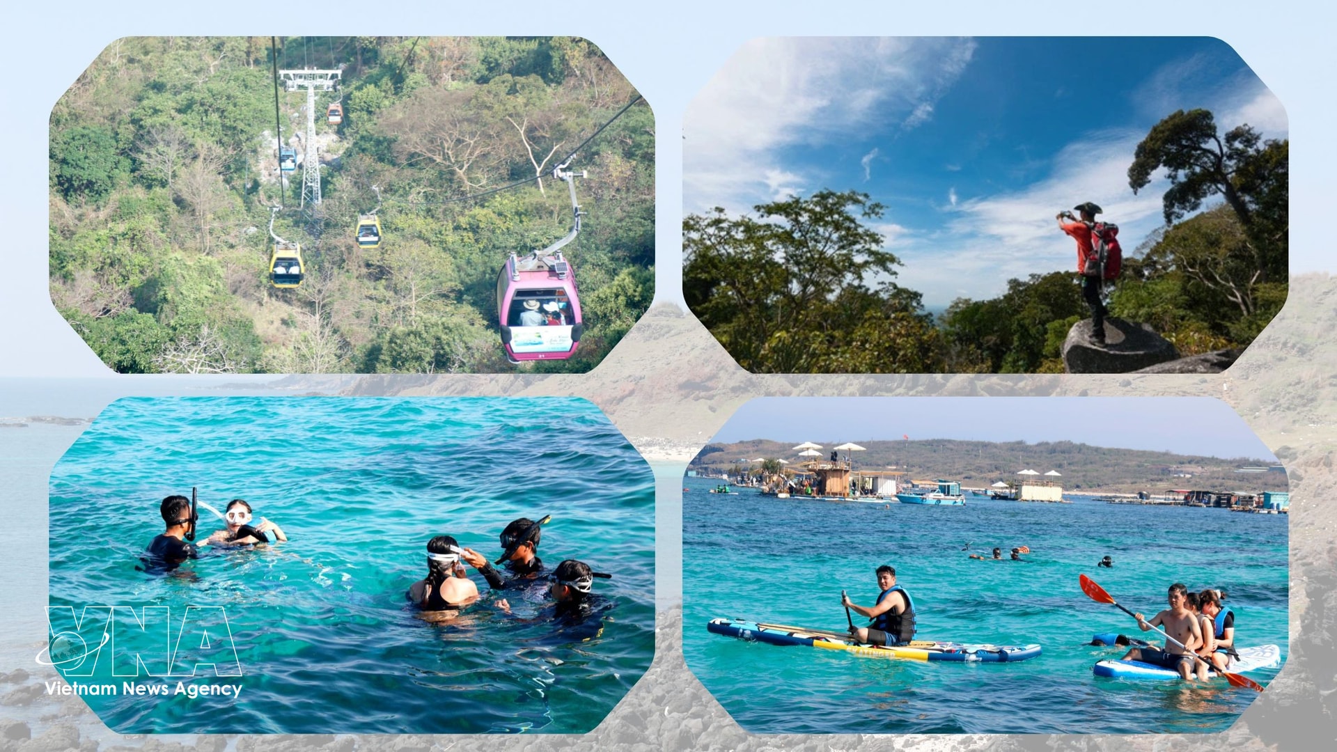 Du lịch ven biển Lâm Đồng từ lâu được đánh giá có nhiều tiềm năng và thế mạnh để phát triển vì còn nhiều điểm hoang sơ, mới lạ. Ảnh: TTXVN