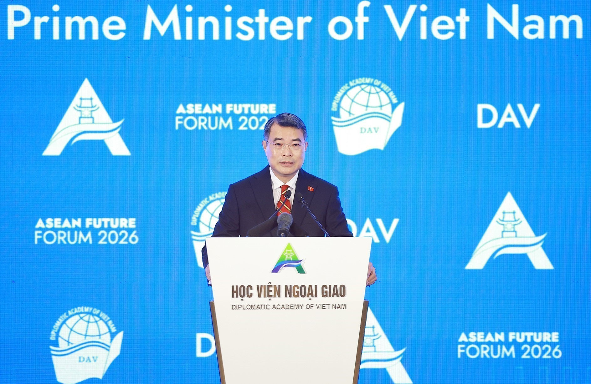 Thủ tướng Lê Minh Hưng phát biểu tại Phiên khai mạc Diễn đàn Tương lai ASEAN lần thứ ba.