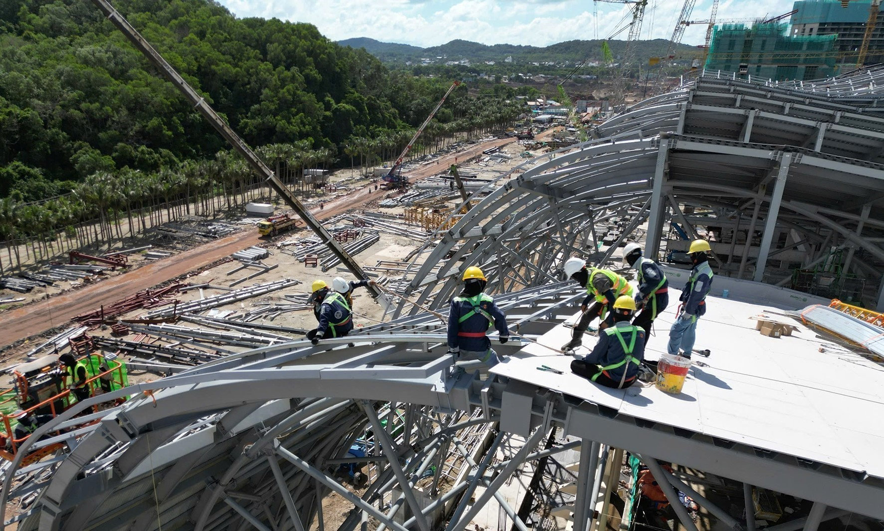 Công trình hạ tầng kỹ thuật phục vụ Hội nghị APEC 2027 trên địa bàn đặc khu Phú Quốc (An Giang) đang giai đoạn thi công. 1