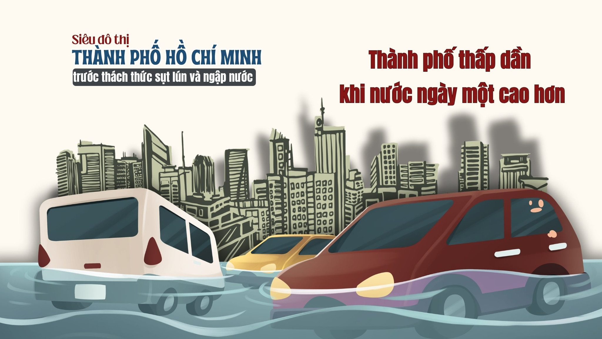 Thành phố thấp dần khi nước ngày một cao hơn