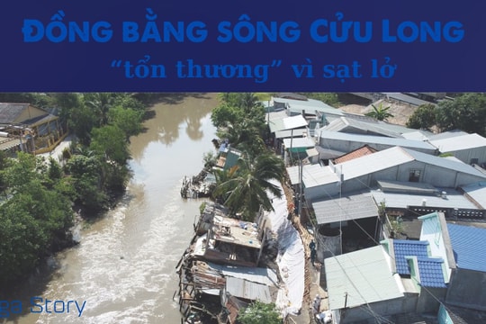 Đồng bằng sông Cửu Long “tổn thương” vì sạt lở 