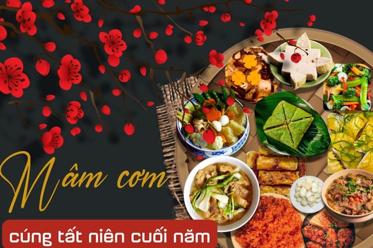 Mâm cơm cúng tất niên cuối năm