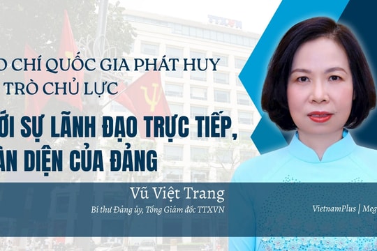 Báo chí quốc gia phát huy vai trò chủ lực dưới sự lãnh đạo trực tiếp, toàn diện của Đảng