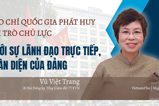 Báo chí quốc gia phát huy vai trò chủ lực dưới sự lãnh đạo trực tiếp, toàn diện của Đảng