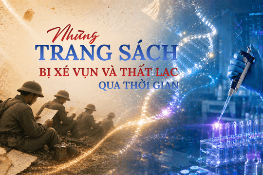 Những trang sách bị xé vụn và thất lạc qua thời gian